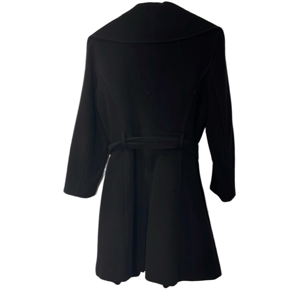 Coach Black Wool & Angora Blend Coat with Gold Buttons - Picture 3 of 14